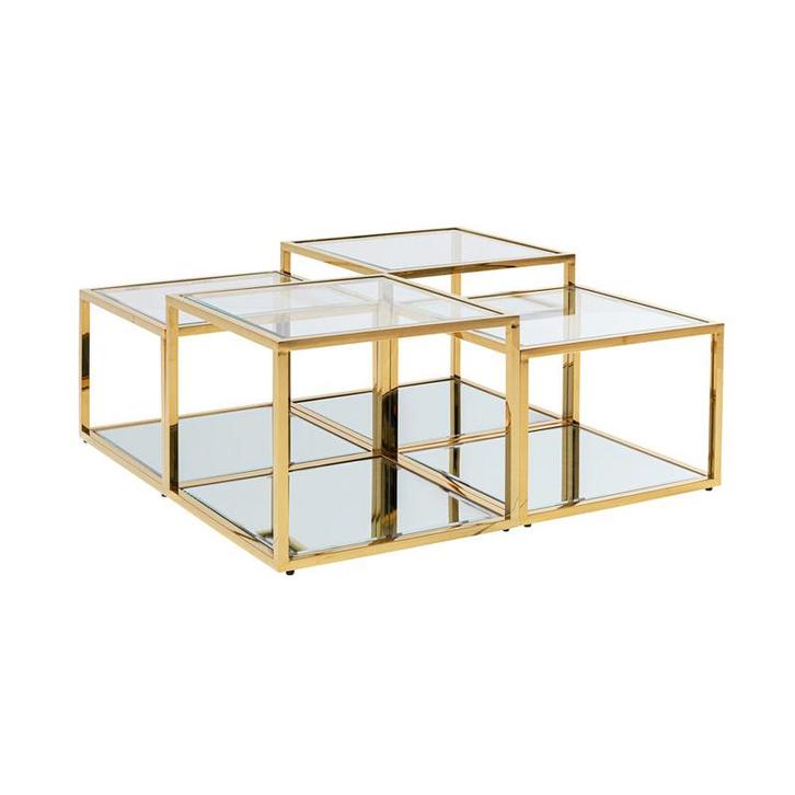 *WOONWINKEL* Kare Design Orion Gold Gouden Design Salontafel, Huis en Inrichting, Tafels | Salontafels, Nieuw, Verzenden