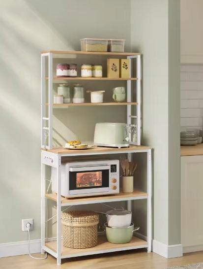 Keukenrek met Stopcontact, Haken & Planken – 80×40×167 cm, Huis en Inrichting, Keuken | Keukenelementen, Nieuw, Verzenden