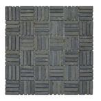 Mozaiek Parquet 1x4.8 30x30 cm Marmer Light Grey Blokverband