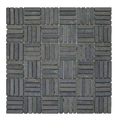 Mozaiek Parquet 1x4.8 30x30 cm Marmer Light Grey Blokverband, Doe-het-zelf en Verbouw, Tegels, Overige typen, Nieuw, Overige materialen