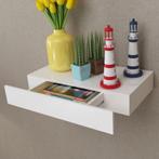 vidaXL Wandschap met lade zwevend MDF wit, Verzenden, Nieuw
