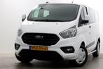 Ford Transit Custom 2.0 TDCI 130pk L2H1 Trend D.C. Airco/Nav, Auto's, Bestelauto's, Gebruikt, Euro 6, Wit, Dealer onderhouden