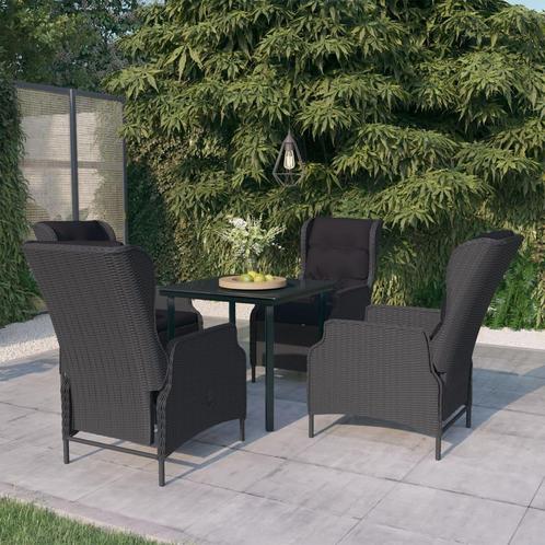 vidaXL 5-delige Tuinset donkergrijs, Tuin en Terras, Tuinsets en Loungesets, Tuinset, Nieuw, 4 zitplaatsen, Rotan, Verzenden