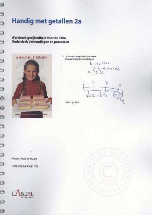 Handig met getallen 2a Verhoudingen en procenten, Boeken, Schoolboeken, Gelezen, Verzenden