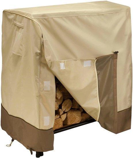 Brandhout Hout Opslag-Waterdicht-127 x 66 x 112 CM-Bruin-Bei, Tuin en Terras, Haardhout, Ophalen of Verzenden