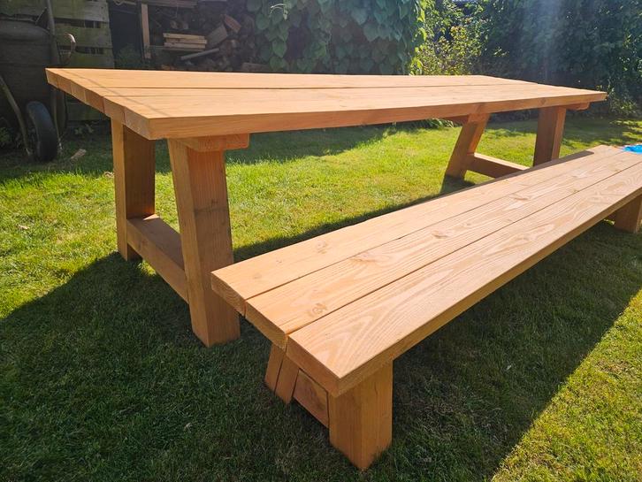 Robuuste geoliede Douglas tuintafel 3m. Maatwerk mogelijk, Tuin en Terras, Tuintafels, Rechthoekig, Nieuw, Hout