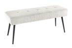 Design Bank BOUTIQUE 100cm beige corduroy zwarte metalen, Huis en Inrichting, Ophalen of Verzenden, Nieuw