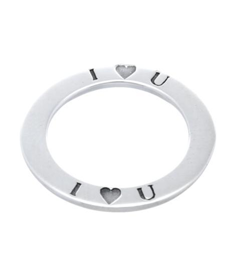 Zilveren Tekstring I LOVE YOU kettinghanger, Sieraden, Tassen en Uiterlijk, Kettinghangers, Verzenden