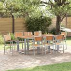 vidaXL Tuinstoel 8 pcs Bruin 56 x 57 x 87cm Massief, Tuin en Terras, Verzenden, Nieuw