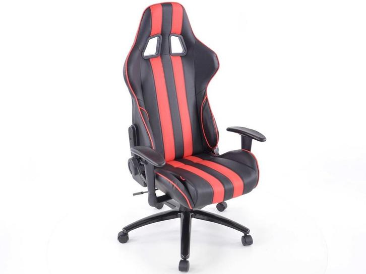 Bureau stoel kunstleer Zwart/Rood, Auto-onderdelen, Overige Auto-onderdelen, Ophalen of Verzenden