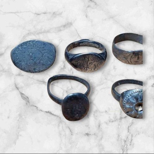 Roman-Medieval Zilver, Lot of 7 Ring (Zonder Minimumprijs), Sieraden, Tassen en Uiterlijk, Antieke sieraden