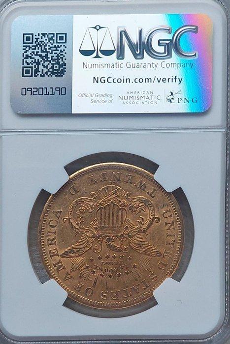 Verenigde Staten. 20 Dollars 1876 CC (Carson City) (Zonder, Postzegels en Munten, Munten | Europa | Niet-Euromunten