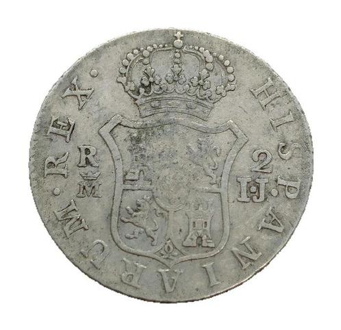 Spanje. Fernando VII. 2 Reales 1813 IJ Madrid (Zonder, Postzegels en Munten, Munten | Europa | Niet-Euromunten