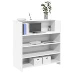 vidaXL Receptiebalie 100x50x103,5 cm bewerkt hout wit, Huis en Inrichting, Bureaus, Verzenden, Nieuw