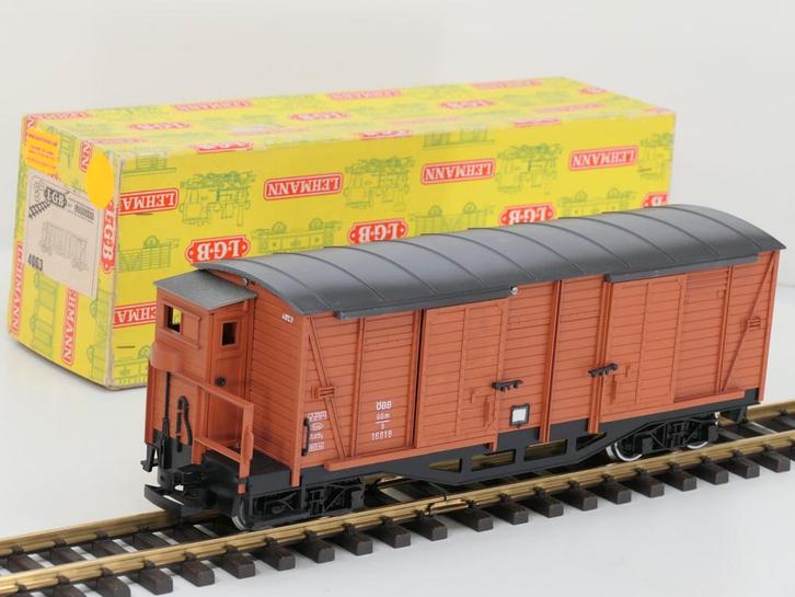 LGB 4063 A Gedecter Güterwagen GGM-S 16818 der ÖBB, Metal., Hobby en Vrije tijd, Modeltreinen | Overige schalen, Overige typen