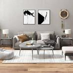 vidaXL Bijzettafels 2 st 40x40x35 cm bewerkt hout grijs, Huis en Inrichting, Minder dan 50 cm, 50 tot 100 cm, Verzenden, Nieuw