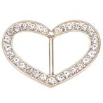 Fako Bijoux® - Sjaalklem - Hart Strass - 40x28mm -, Verzenden, Nieuw