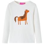 vidaXL Kindershirt met lange mouwen 140 ecrukleurig, Verzenden, Nieuw