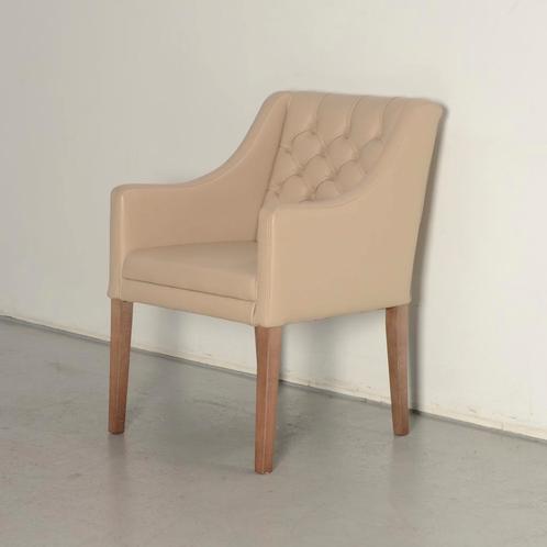 Frontseat fauteuil, creme leder, Huis en Inrichting, Bureaustoelen, Ophalen of Verzenden