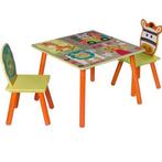 Houten Kindertafel met 2 Stoelen voor Kinderkamer, Kinderen en Baby's, Verzenden, Nieuw