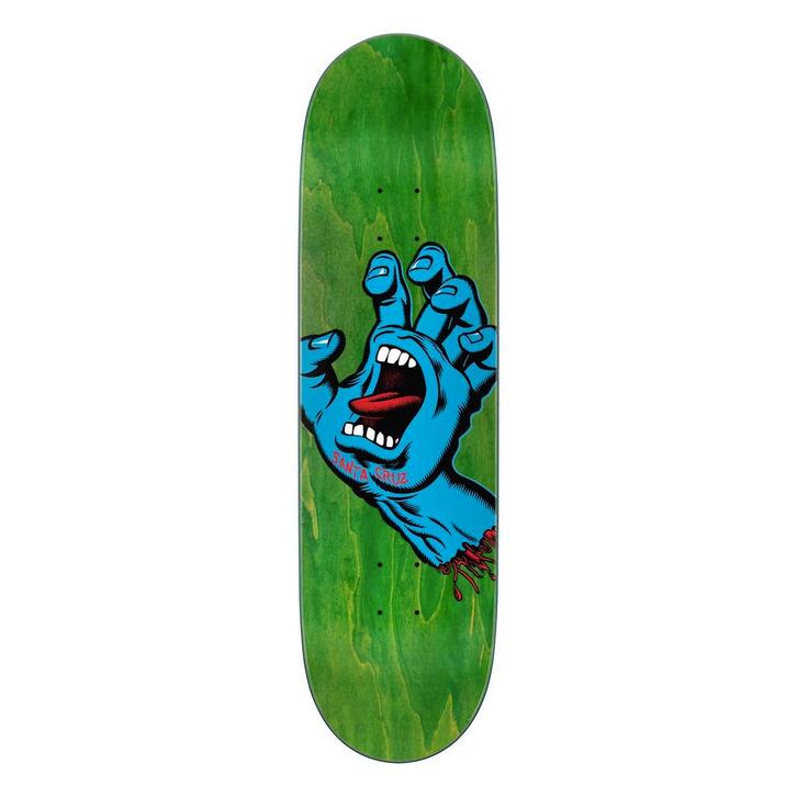 Santa Cruz Deck Screaming Hand 8.8 Green, Sport en Fitness, Skateboarden, Verzenden