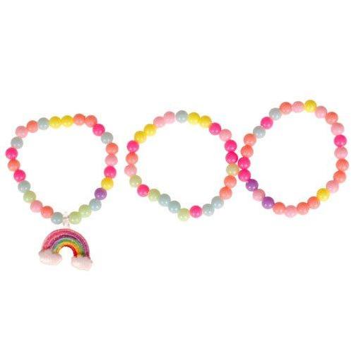 Setje van 3 kinderarmbandjes met gekleurde kraaltjes en rege, Sieraden, Tassen en Uiterlijk, Armbanden, Overige kleuren, Nieuw