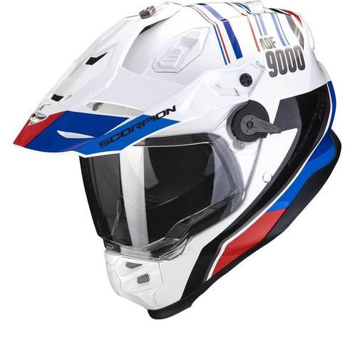 Scorpion ADF-9000 Air Desert Wit-Blauw-Rood Adventure Helm, Motoren, Kleding | Motorhelmen, Offroadhelm, Heren, XXL, Nieuw met kaartje