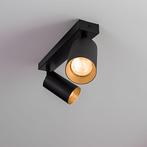 Bundelpakket Opbouw plafond spot dubbel Zwart/goud Incl., Huis en Inrichting, Lampen | Spots, Ophalen of Verzenden, Nieuw