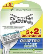 WILKINSON SWORD QUATTRO TITANIUM SENSITIVE SCHEERMESJES PA.., Verzenden, Nieuw