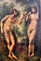 Peter Paul Rubens (1577-1640), Navolger van - Adamo ed Eva, Antiek en Kunst