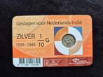 Nederlands-Indië. 1/10 Gulden 1945S in coincard (Zonder, Postzegels en Munten, Munten | Nederland