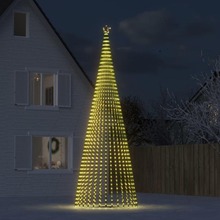 vidaXL LED-kerstboom 1544 LEDs 500 cm warm wit, Diversen, Kerst, Nieuw, Verzenden