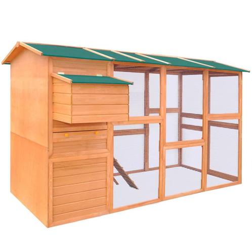 vidaXL Kippenhok 295x163x170 cm hout, Dieren en Toebehoren, Knaagdieren en Konijnen | Hokken en Kooien, Nieuw, Verzenden