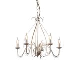 Klassieke kroonluchter crème 5-lichts - Giuseppe, Huis en Inrichting, Lampen | Kroonluchters, Nieuw, Overige materialen, Landelijk