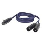 DAP FL39150 XLR Female - 2x XLR Male kabel 1.5m, Muziek en Instrumenten, Kabels en Stekkers, Verzenden, Nieuw