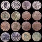 Spanje. Siglos XVIII y XIX.. Fernando VII, Carlos III,, Postzegels en Munten, Munten | Europa | Niet-Euromunten