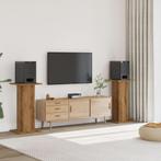 vidaXL Speakerstandaards 2 st 30x30x80 cm hout artisanaal, Verzenden, Nieuw
