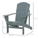 TRUUSK Adirondack Tuinstoel Met Bekerhouder, Tuinligstoel Va, Verzenden, Nieuw
