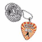 Rockin' Since the 80's plectrum ketting, hanger of oorbellen, Ophalen of Verzenden, Nieuw