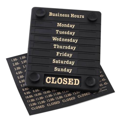Openingstijden bord, Zakelijke goederen, Horeca | Keukenapparatuur, Nieuw in verpakking, Verzenden