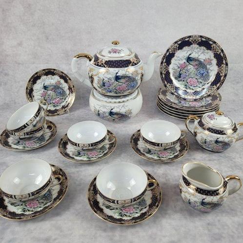 Maruko - Japan - Theeservies (22) - Pfau - Porselein - 6, Antiek en Kunst, Antiek | Meubels | Tafels
