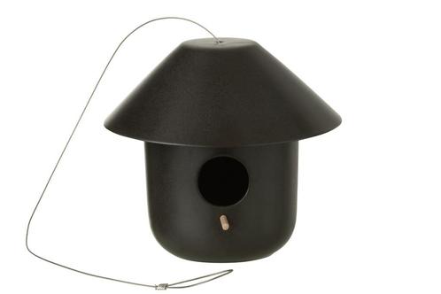 J-LINE VOGELHUISJE PAM – KERAMIEK ZWART (VOGELS, DIEREN), Diensten en Vakmensen, Dieren | Overige | Verzorging, Oppas en Les