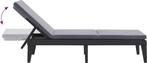 vidaXL Ligbed met kussen 186x60x29 cm polypropeen -, Caravans en Kamperen, Ophalen of Verzenden, Zo goed als nieuw