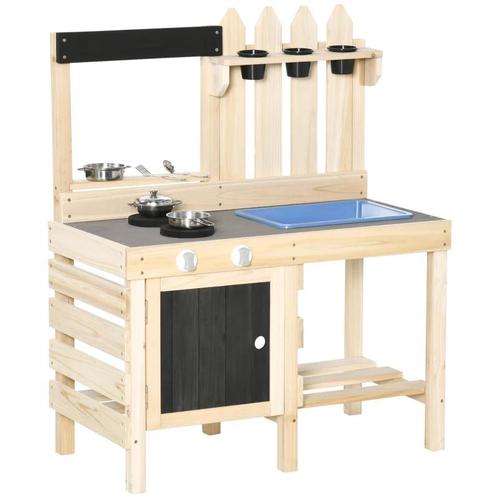 TRUUSK Modderkeuken Buitenzand Speelset Van Hout Tuinkeuken, Kinderen en Baby's, Speelgoed | Overig, Nieuw, Verzenden