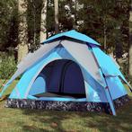 vidaXL Koepeltent 3-persoons snelontgrendeling blauw, Caravans en Kamperen, Verzenden, Nieuw, Tot en met 2