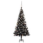 vidaXL Kunstkerstboom met LEDs en kerstballen 120 cm PVC