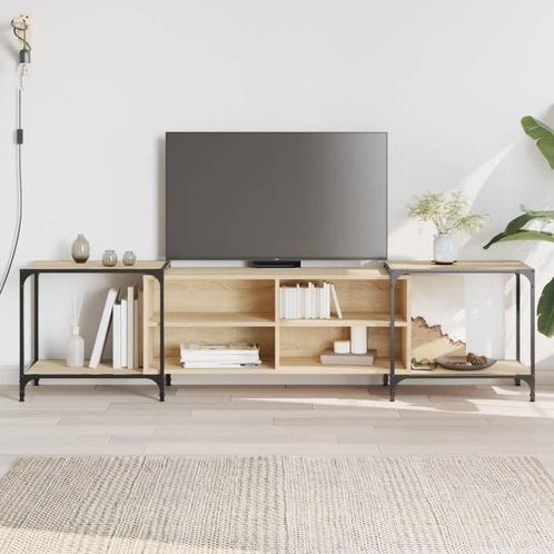 vidaXL Tv-meubel 203x37x50 cm bewerkt hout sonoma, Huis en Inrichting, Kasten | Televisiemeubels, 25 tot 50 cm, Nieuw, Overige houtsoorten