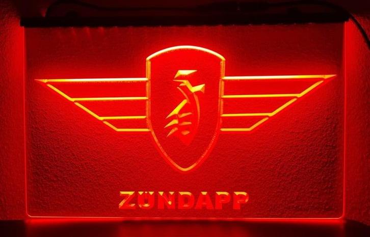 Zundapp neon bord lamp LED cafe verlichting reclame lichtbak, Verzamelen, Merken en Reclamevoorwerpen, Nieuw, Verzenden