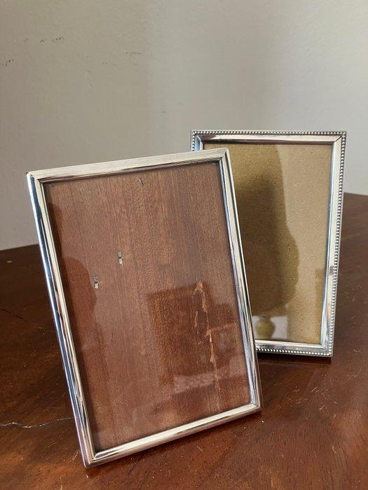 Fotolijst (2) - .835 zilver - Paar zilveren lijsten, Antiek en Kunst, Antiek | Goud en Zilver