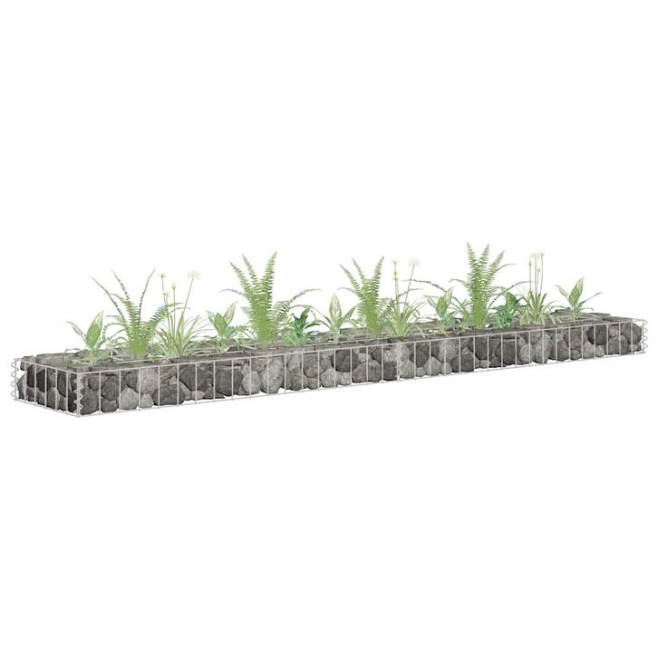 vidaXL Gabion plantenbak verhoogd 180x30x10 cm, Tuin en Terras, Bloembakken en Plantenbakken, 100 cm of meer, Nieuw, Metaal, Minder dan 30 cm